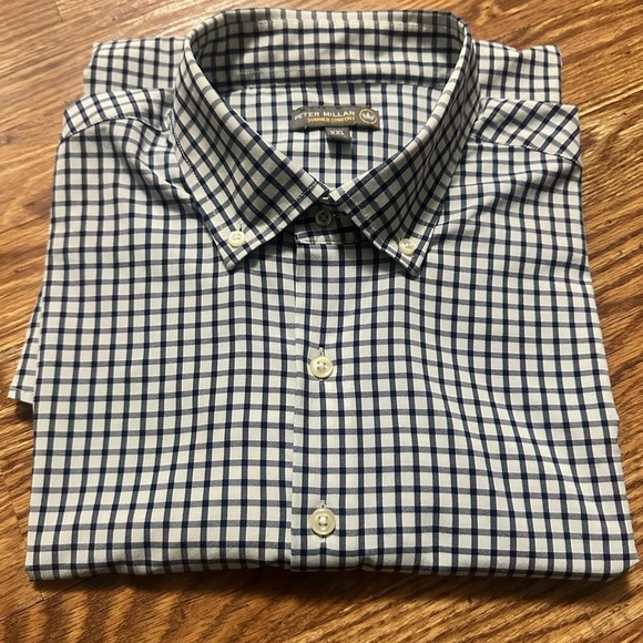 Peter Millar Summer Comfort Long Sleeve Button Down Shirt Size XXL - Picture 1 of 8